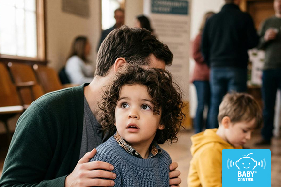 Padres con sus dos hijos en una reunión con el equipo educativo de una escuela infantil para mejorar la comunicación entre familia y escuela.